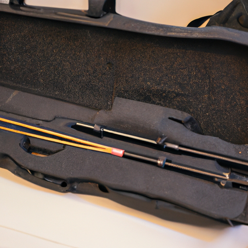 A crossbow stored in a padded case for protection